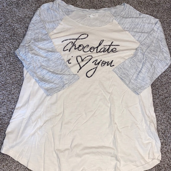 Maurices Tops - Maurices size large Chocolate I luv u shirt